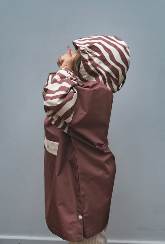Poncho enfant - Chocolat zebra