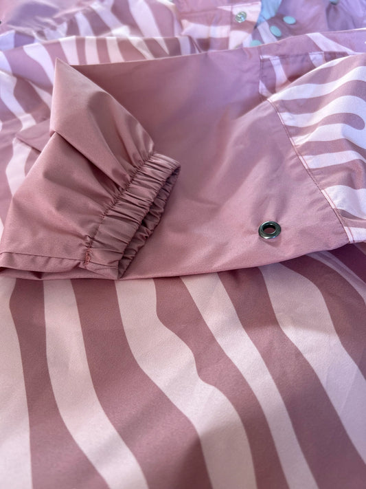 Poncho enfant - Zebra rose