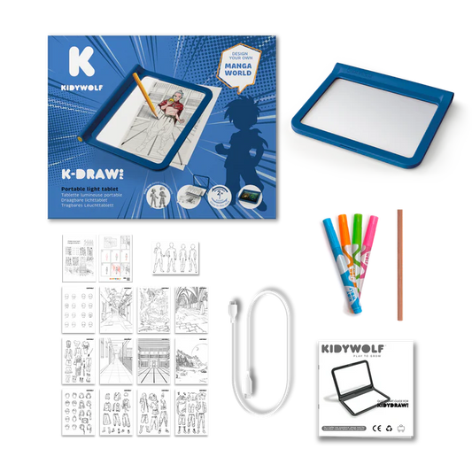 Tablette lumineuse nomade K-draw-pro - Bleu