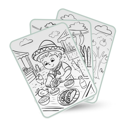 Kidydraw-pad - Food around the world