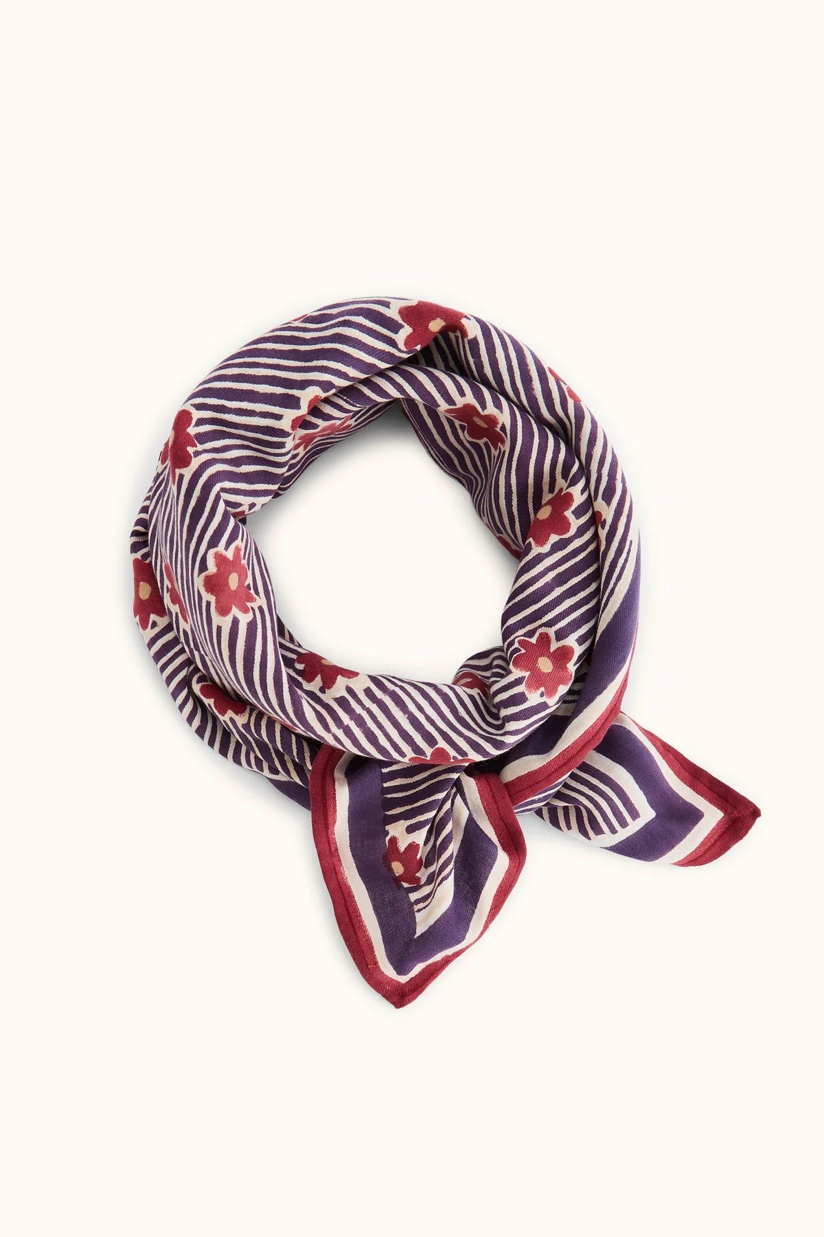 Grand foulard Latika - Anna groseille
