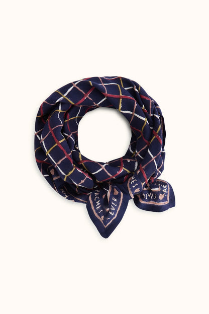 Grand foulard Latika - Cahier indigo