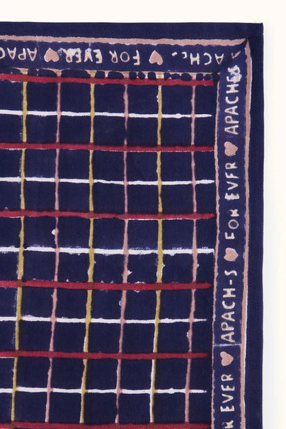 Grand foulard Latika - Cahier indigo