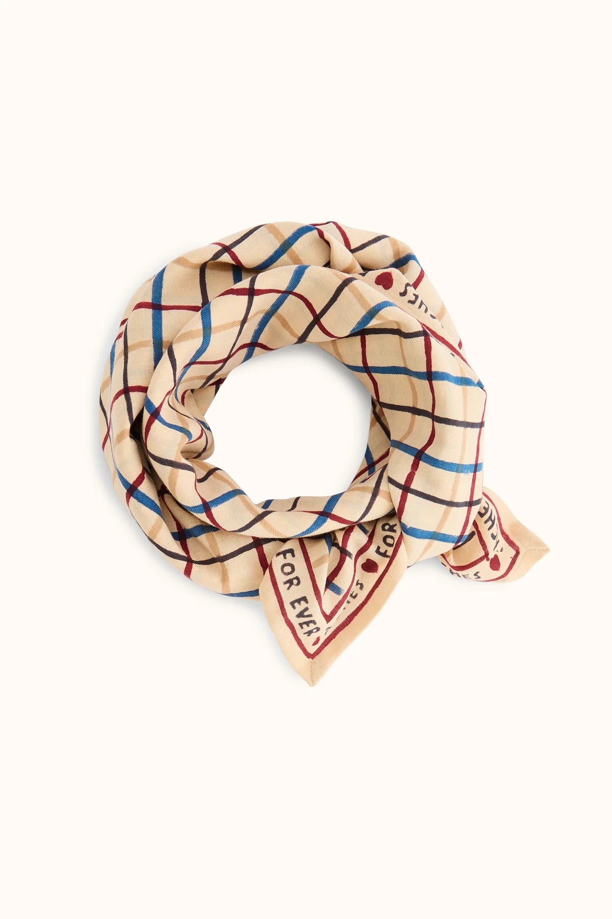 Grand foulard Latika - Cahier macadamia