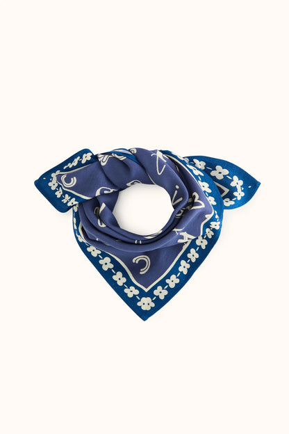 Petit foulard manika - ABCD indigo