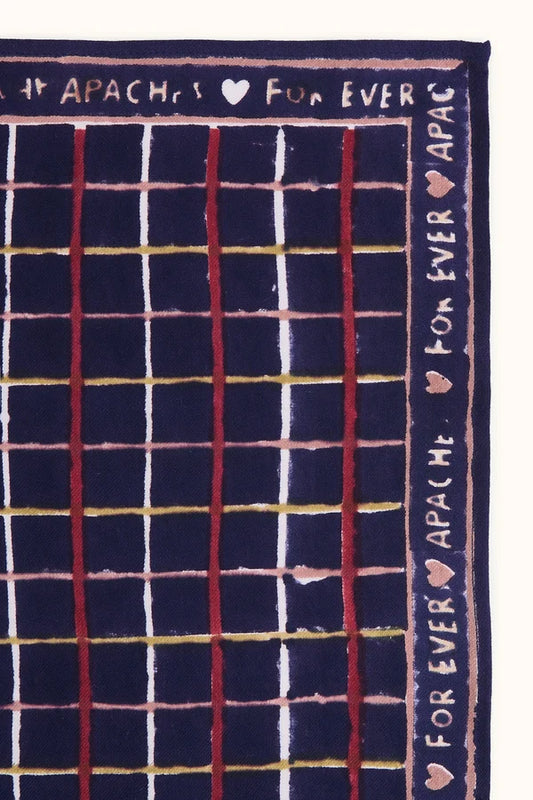 Petit foulard manika - Cahier indigo