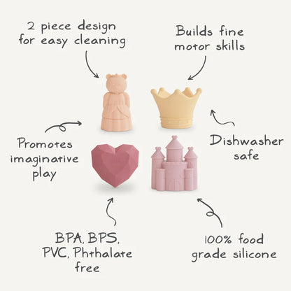 Set 4 jouets de bain - Princess mold