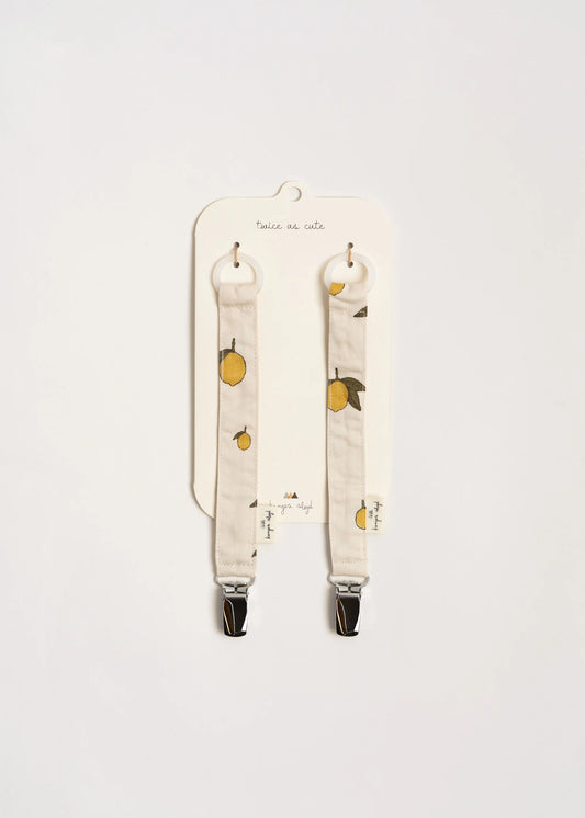 Attache tétine duo - Citron