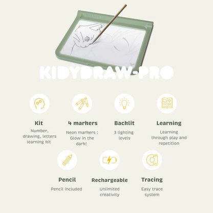 Tablette lumineuse nomade K-draw-pro - Vert