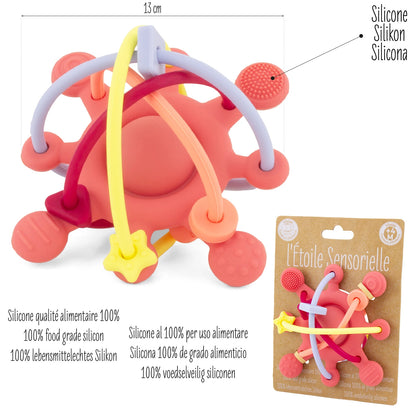 Jouet silicone étoile - Rouge brique