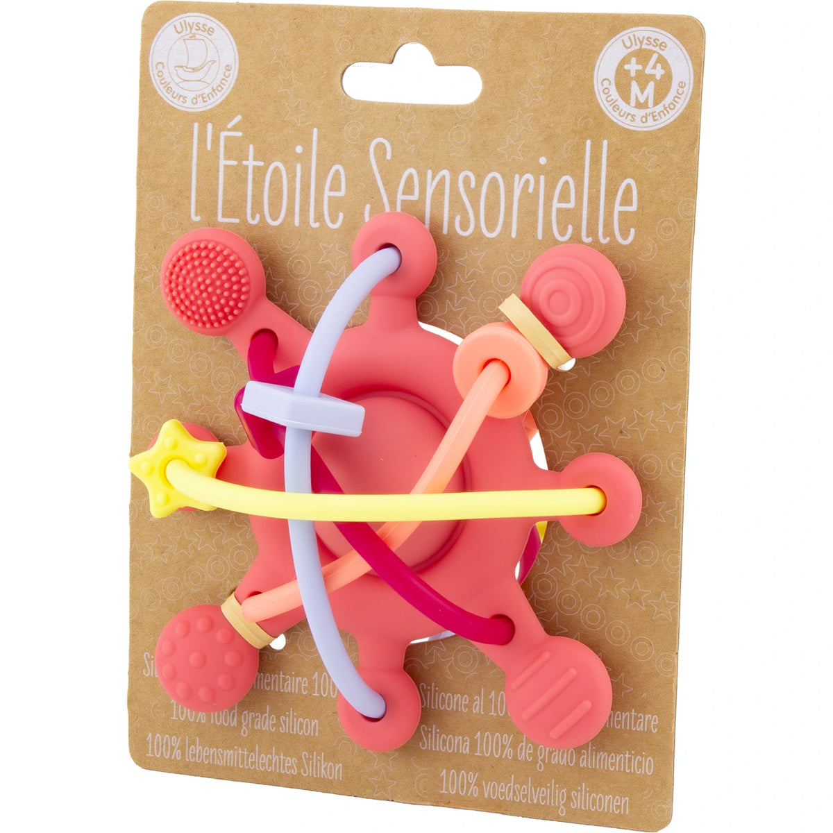 Jouet silicone étoile - Rouge brique