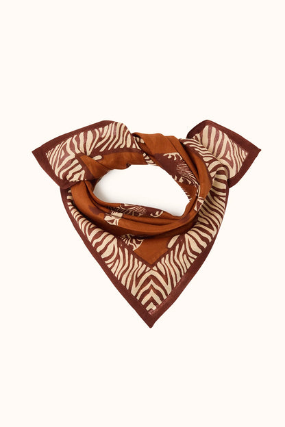Petit foulard DUPITTA - Zebre brown