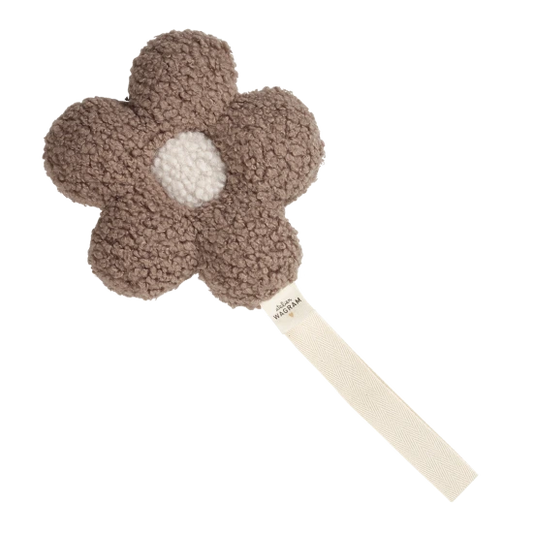 Flower pacifier clip - ecru