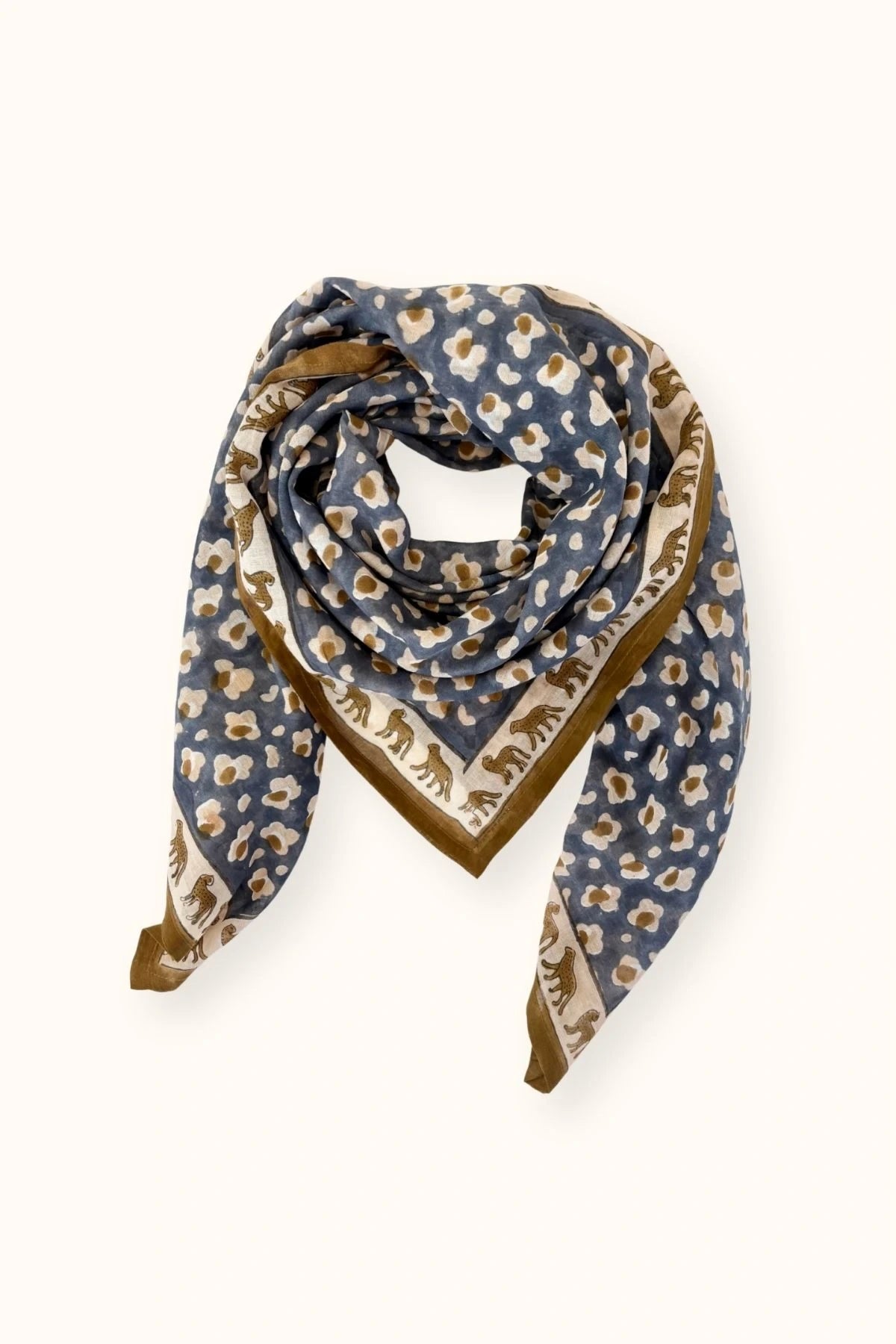Grand foulard DUPATTA - Leopard meteorite