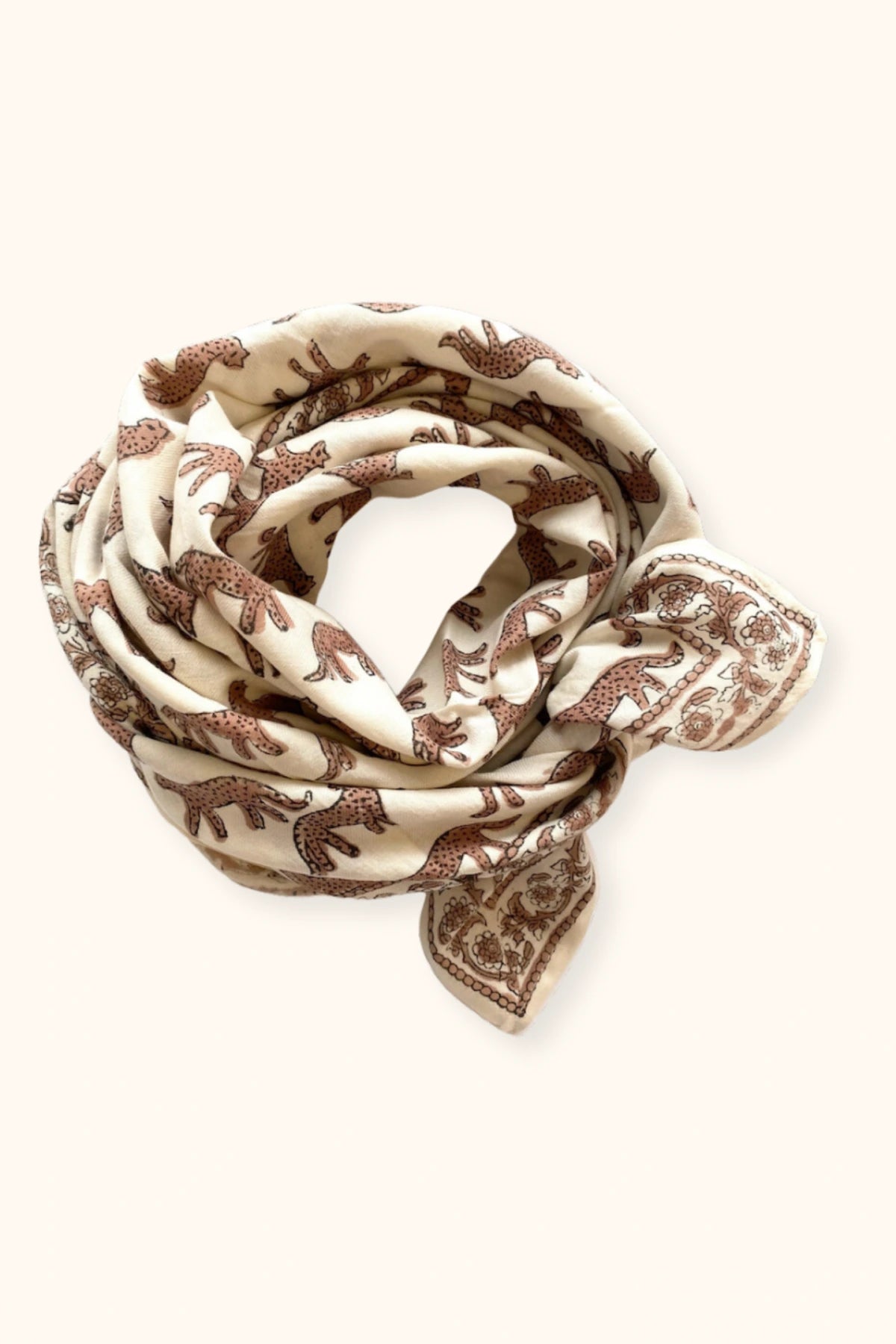 Grand foulard LATIKA - Bengale latte