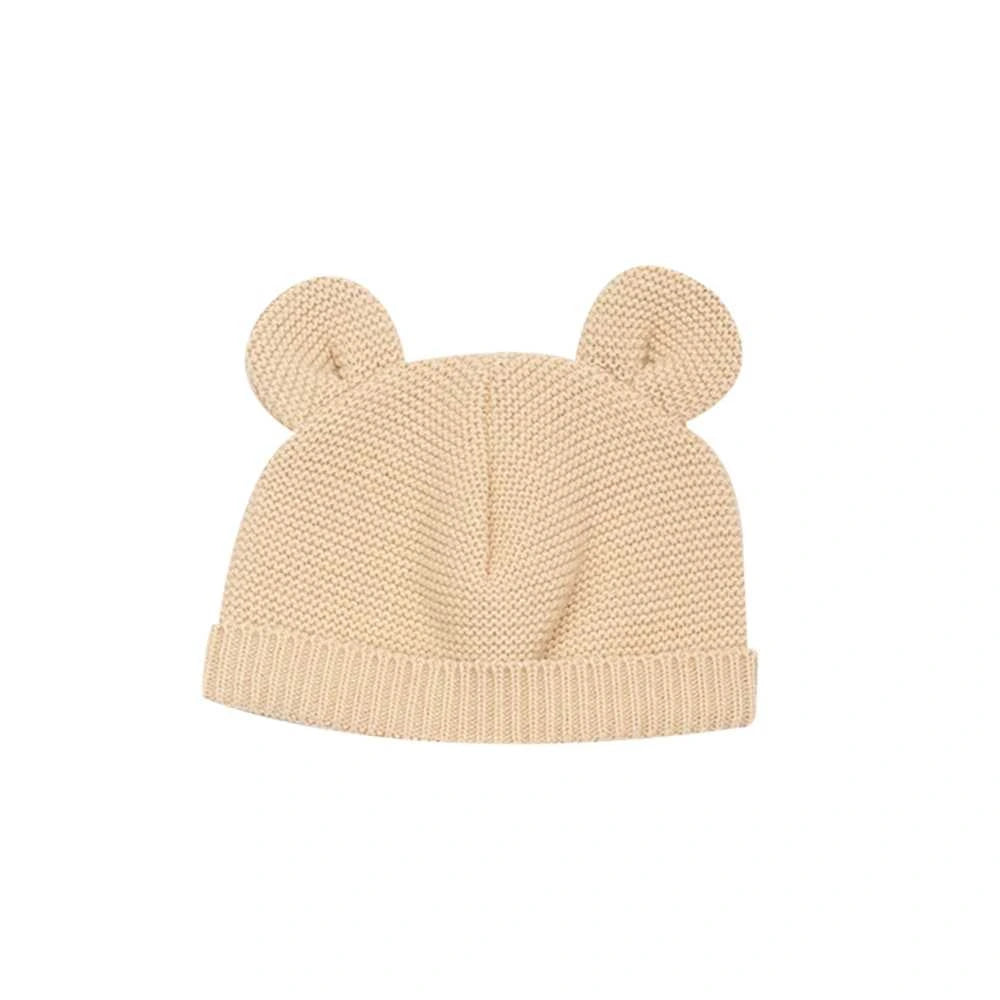 Bonnet de naissance à oreille - Caramel