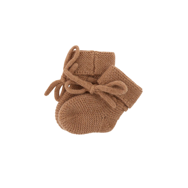 Chaussons tricotés - Caramel