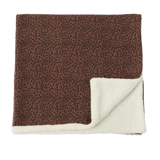 Couverture pilou - Léopard marron