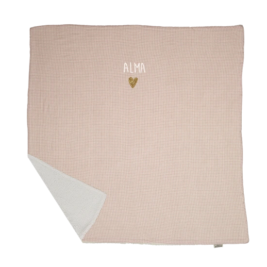 Couverture pilou - Petits carreaux (sans inscription)