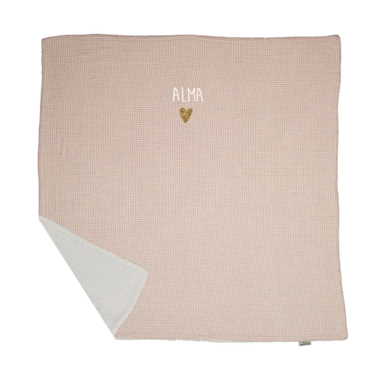 Couverture pilou - Petits carreaux (sans inscription)