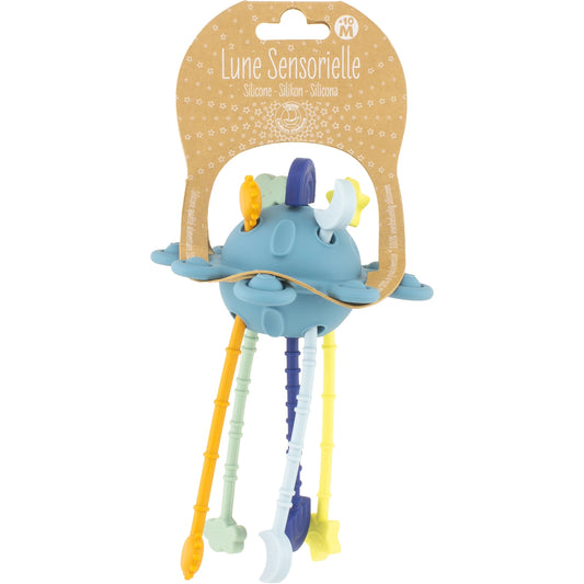 Jouet silicone lune - Bleue