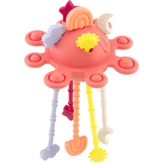 Jouet silicone lune - Rouge brique