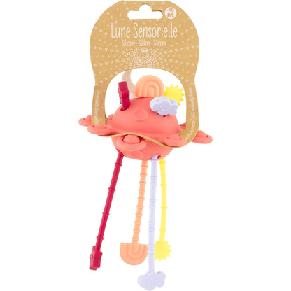 Jouet silicone lune - Rouge brique