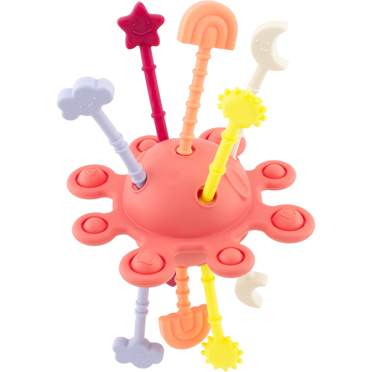 Jouet silicone lune - Rouge brique