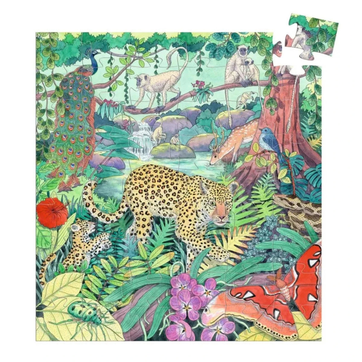 Puzzle silhouettes - Jungle indienne