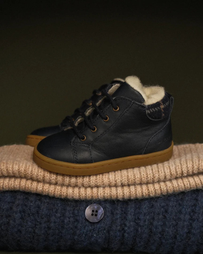 Chaussure Auguste - Bleu marine fourrées