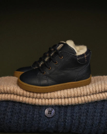 Chaussure Auguste - Bleu marine fourrées