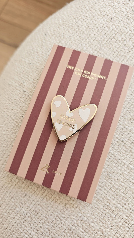 Soft heart pin