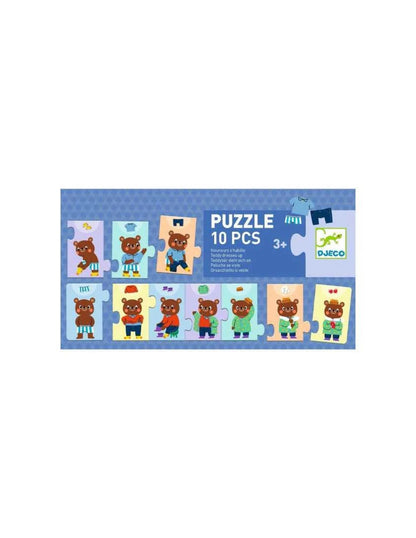Puzzle frise - Nounours s’habille
