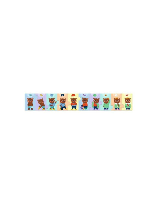 Puzzle frise - Nounours s’habille