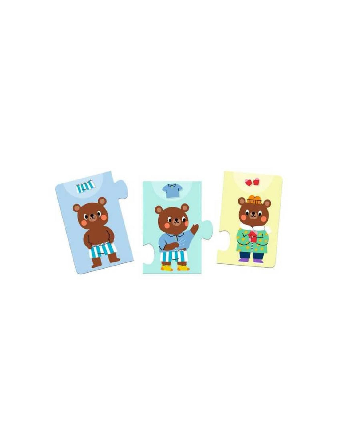 Puzzle frise - Nounours s’habille