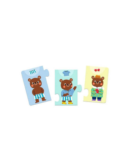 Puzzle frise - Nounours s’habille