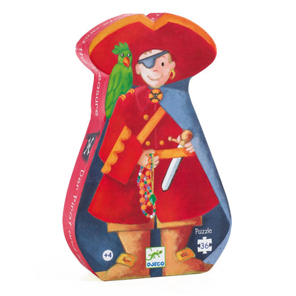 Puzzle silhouettes - Le pirate et son trésor