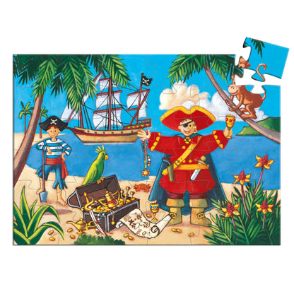 Puzzle silhouettes - Le pirate et son trésor