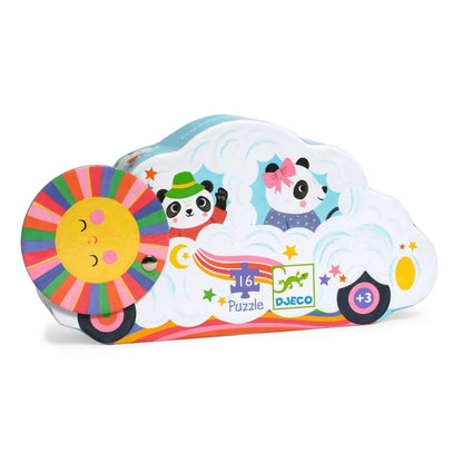 Puzzle silhouettes - Voiture nuage