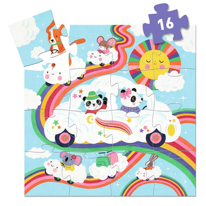Puzzle silhouettes - Voiture nuage