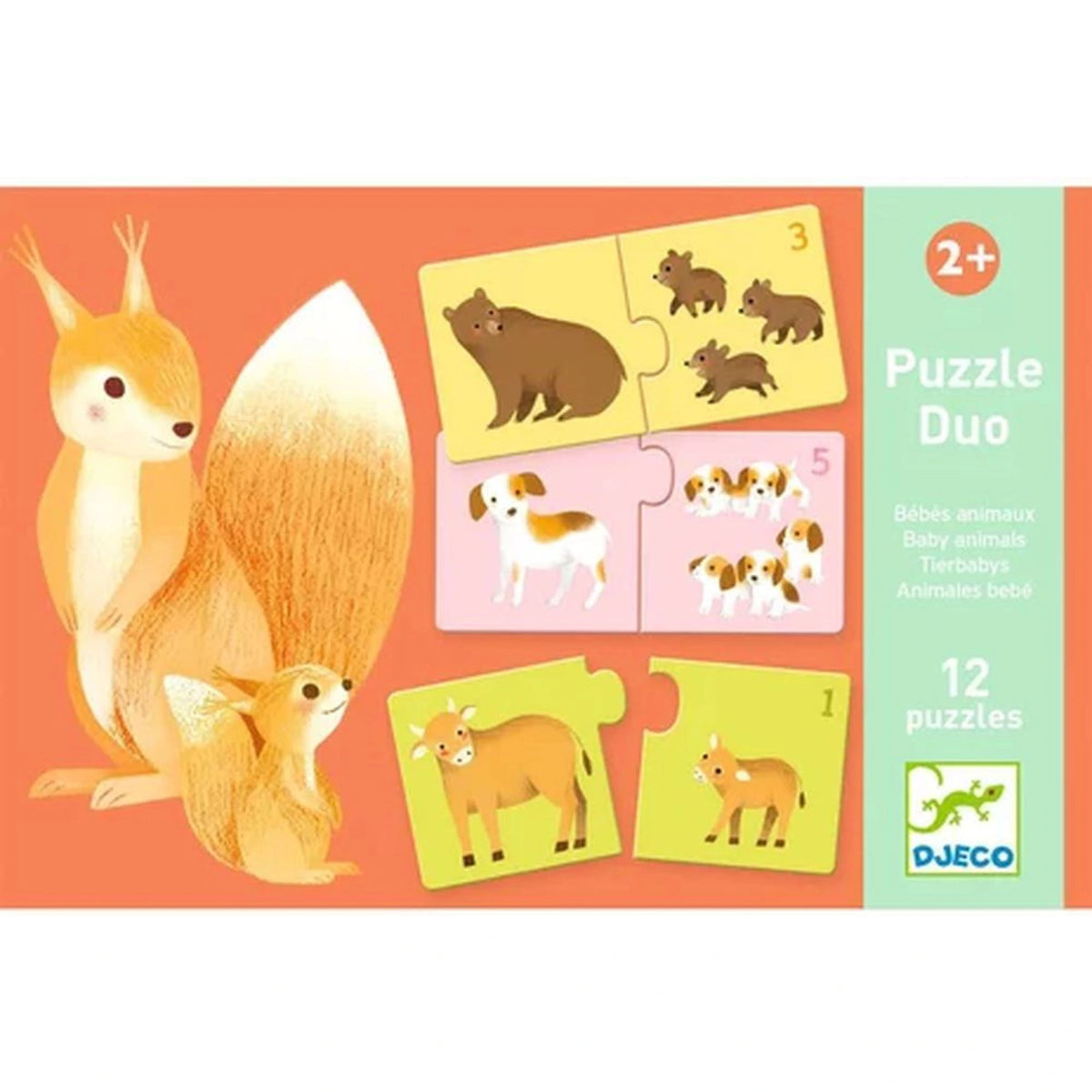 Puzzle duo - Bébés animaux