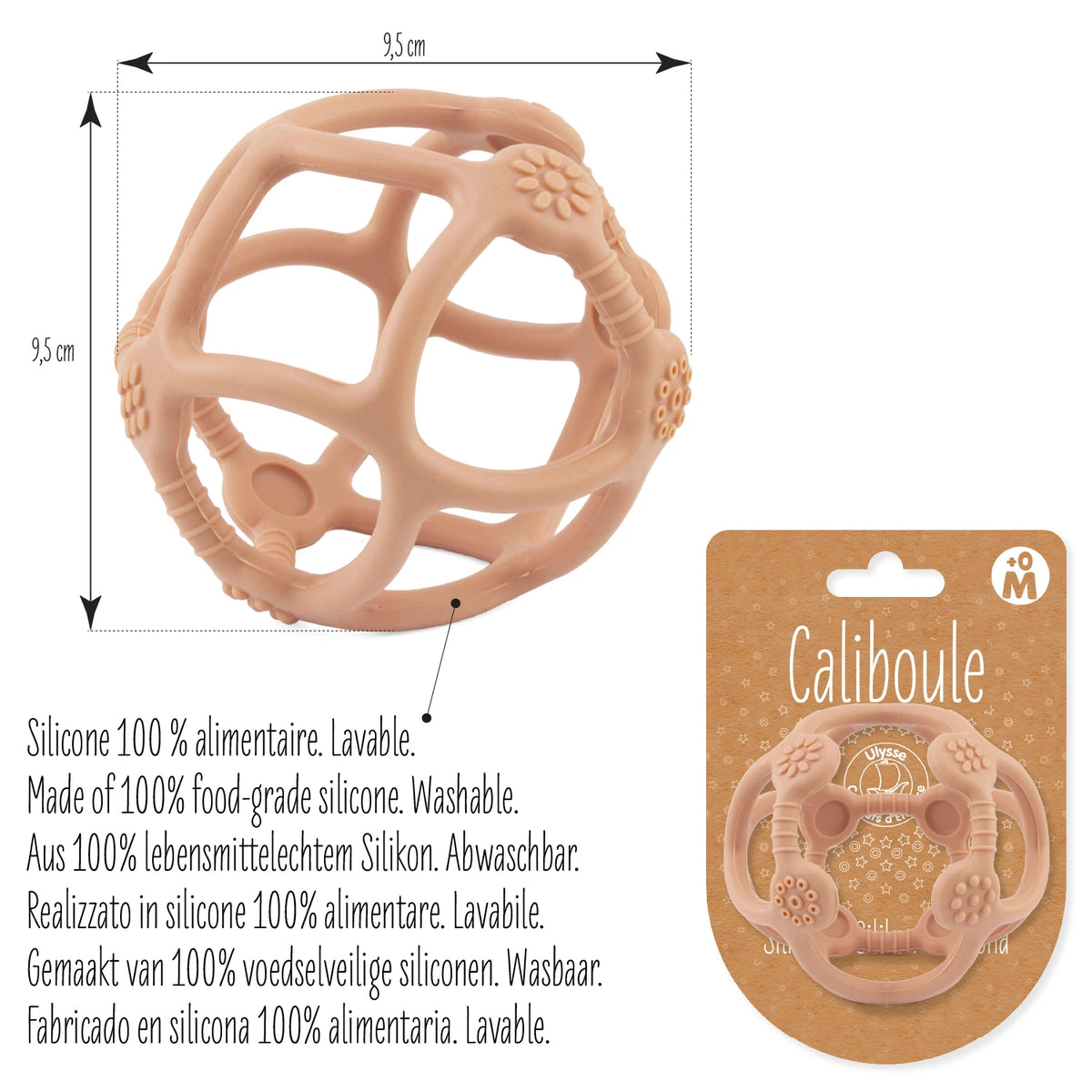 Jouet en silicone caliboule - Rouge
