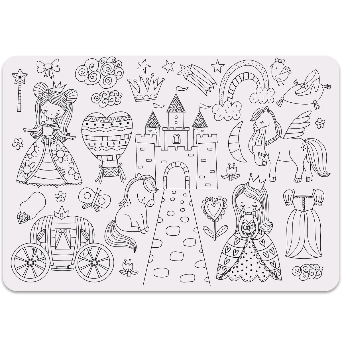 Set de table à colorier - Princesse