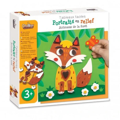 Coffret portrait en relief - Animaux de la forêt