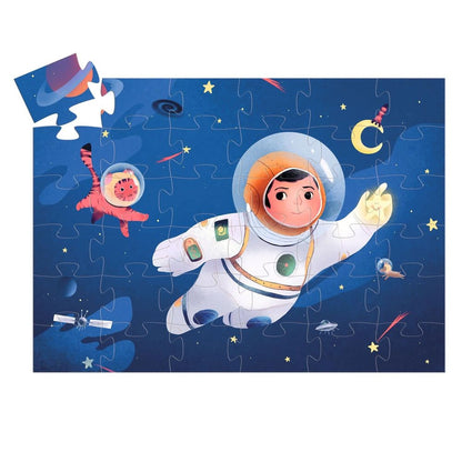 Puzzle silhouettes - Un astronaute dans la lune